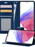 BTH BTH Samsung Galaxy A53 Hoesje Bookcase - Donkerblauw
