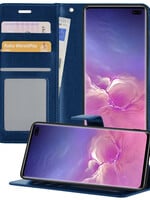BTH BTH Samsung Galaxy S10 Hoesje Bookcase - Donkerblauw