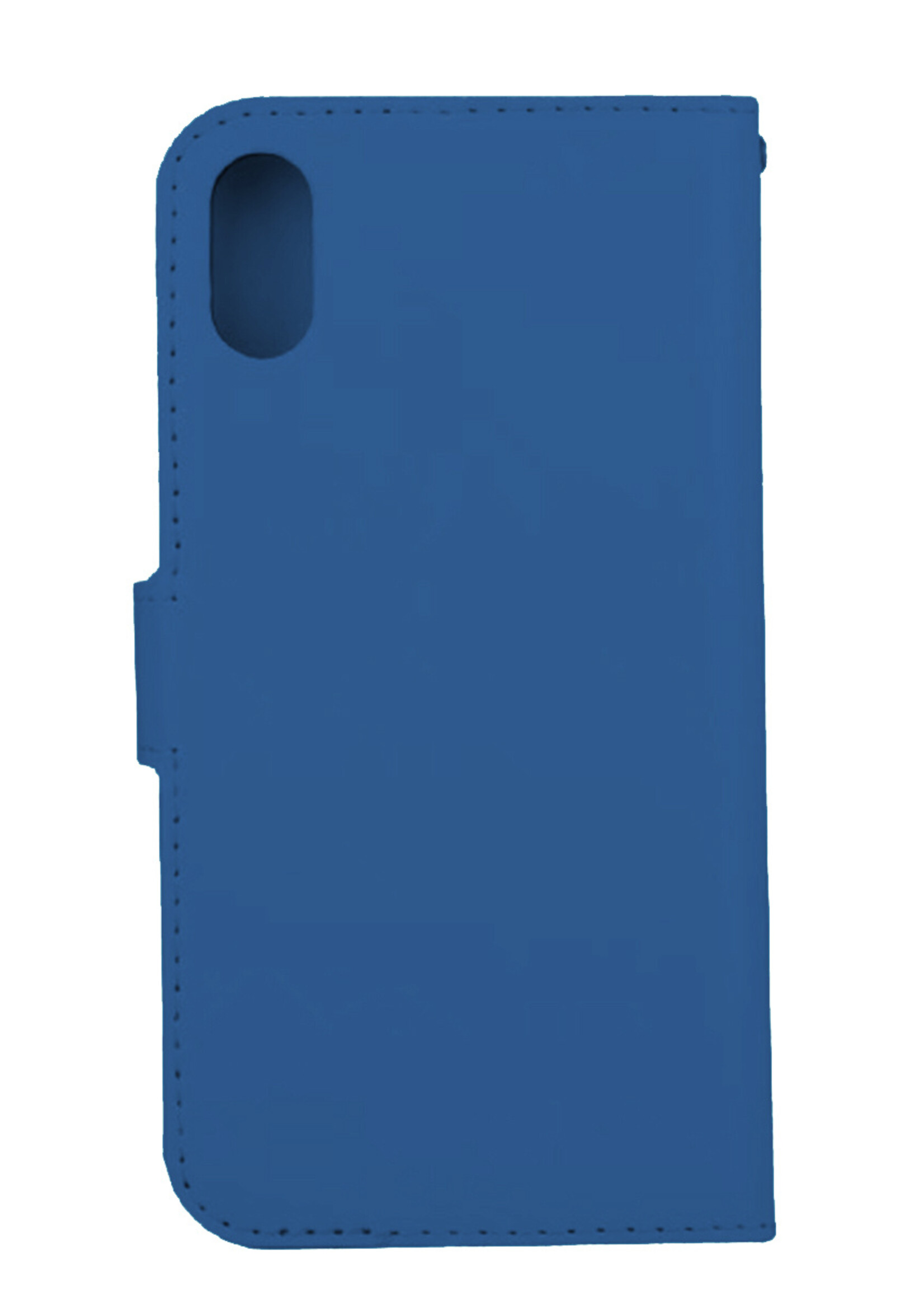 BTH Hoes voor iPhone XS Hoesje Book Case Hoes Portemonnee Cover Walletcase - Hoes voor iPhone XS Hoes Bookcase Hoesje - Donkerblauw