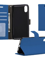 BTH BTH iPhone XS Hoesje Bookcase - Donkerblauw