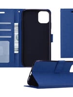 BTH BTH iPhone 11 Hoesje Bookcase - Donkerblauw