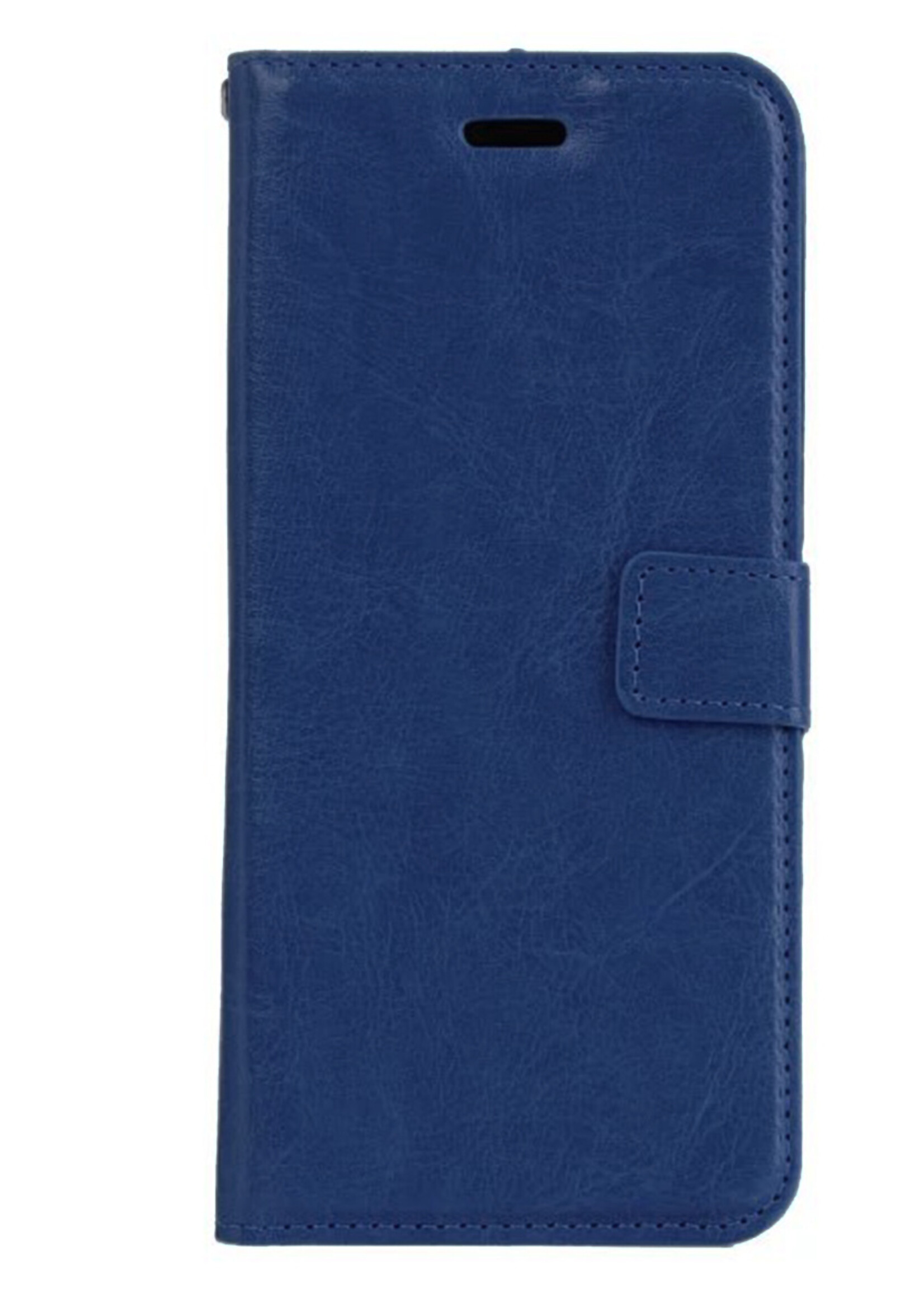 BTH Hoes voor iPhone SE 2022 Hoesje Book Case Hoes Portemonnee Cover Walletcase - Hoes voor iPhone SE 2022 Hoes Bookcase Hoesje - Donkerblauw