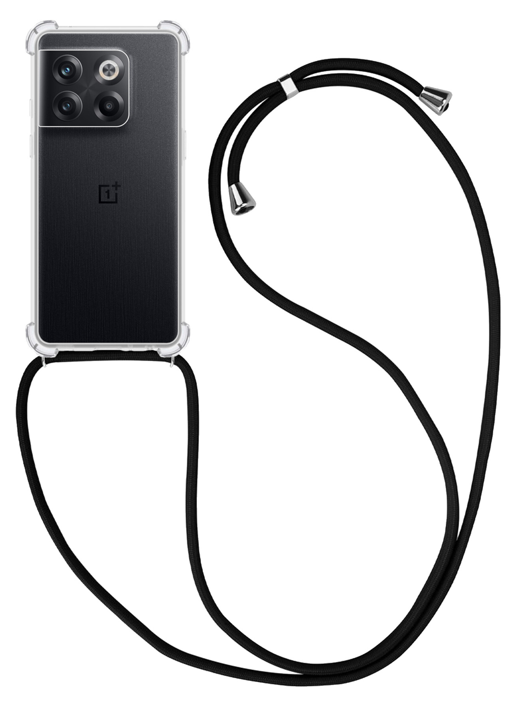 BTH OnePlus 10T Hoesje Siliconen Shock Proof Hoes Met Koord Case Transparant Met Telefoonkoord - OnePlus 10T Hoes Cover Shockproof Met Koord