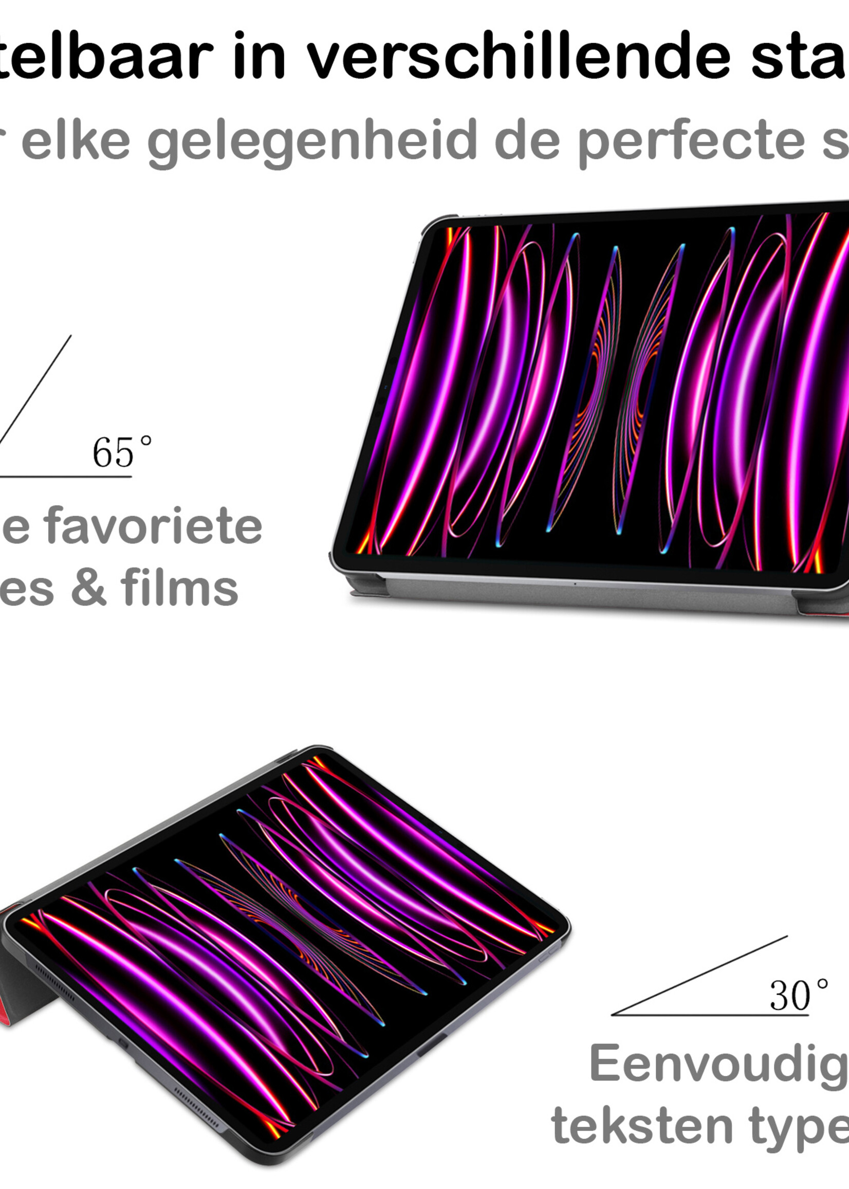 BTH BTH iPad Pro 11 inch (2022) Hoesje - Rood