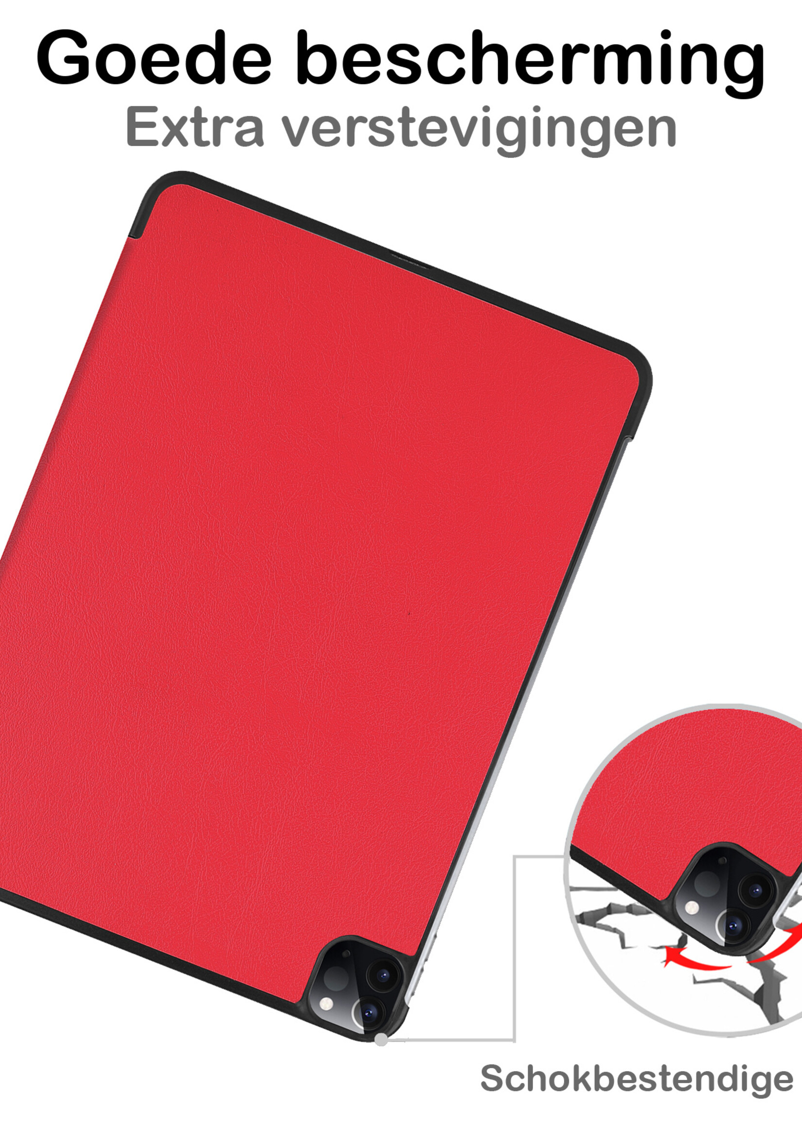 BTH BTH iPad Pro 11 inch (2022) Hoesje - Rood