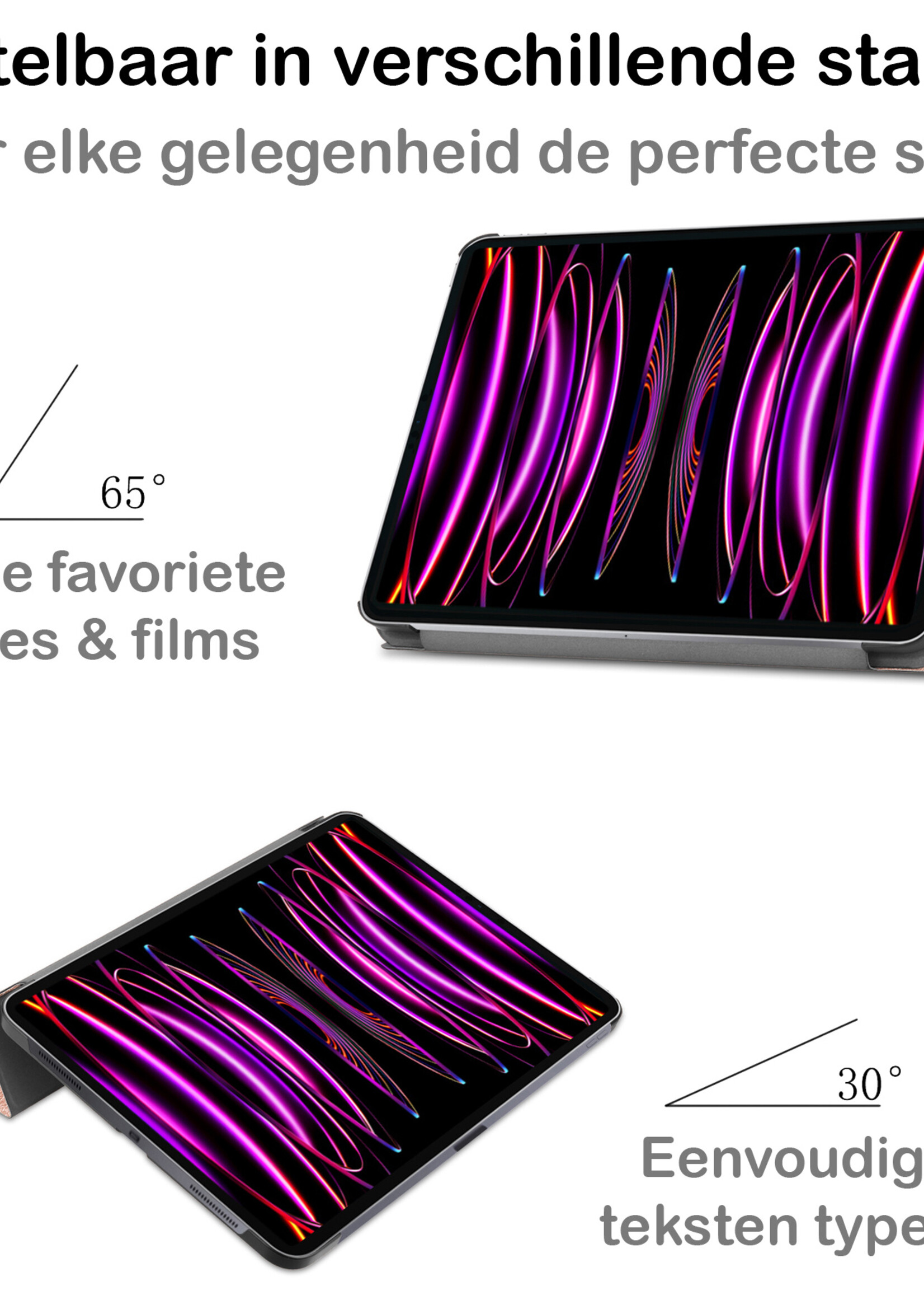 BTH BTH iPad Pro 11 inch (2022) Hoesje - Rose Goud