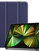BTH BTH iPad Pro 12.9 inch (2021) Hoesje Bookcase - Donkerblauw