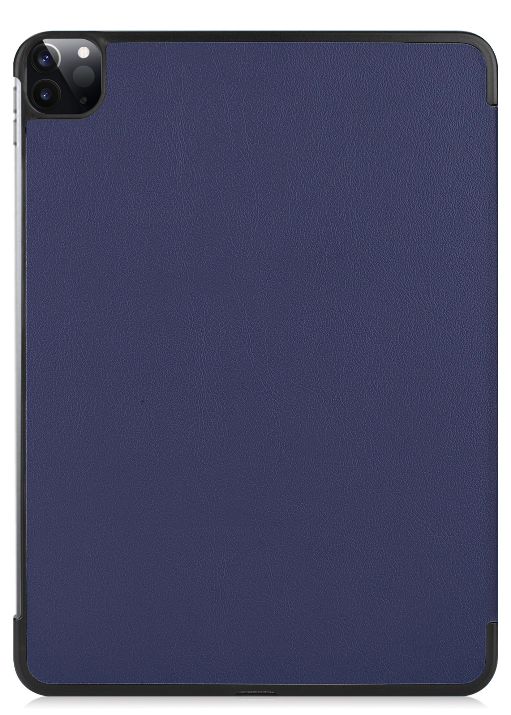 BTH Hoes Geschikt voor iPad Pro 2021 (12,9 inch) Hoes Book Case Hoesje Trifold Cover - Hoesje Geschikt voor iPad Pro 12,9 inch (2021) Hoesje Bookcase - Blauw