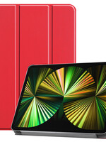 BTH BTH iPad Pro 12.9 inch (2021) Hoesje Bookcase - Rood