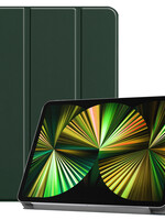 BTH BTH iPad Pro 12.9 inch (2021) Hoesje Bookcase - Donkergroen