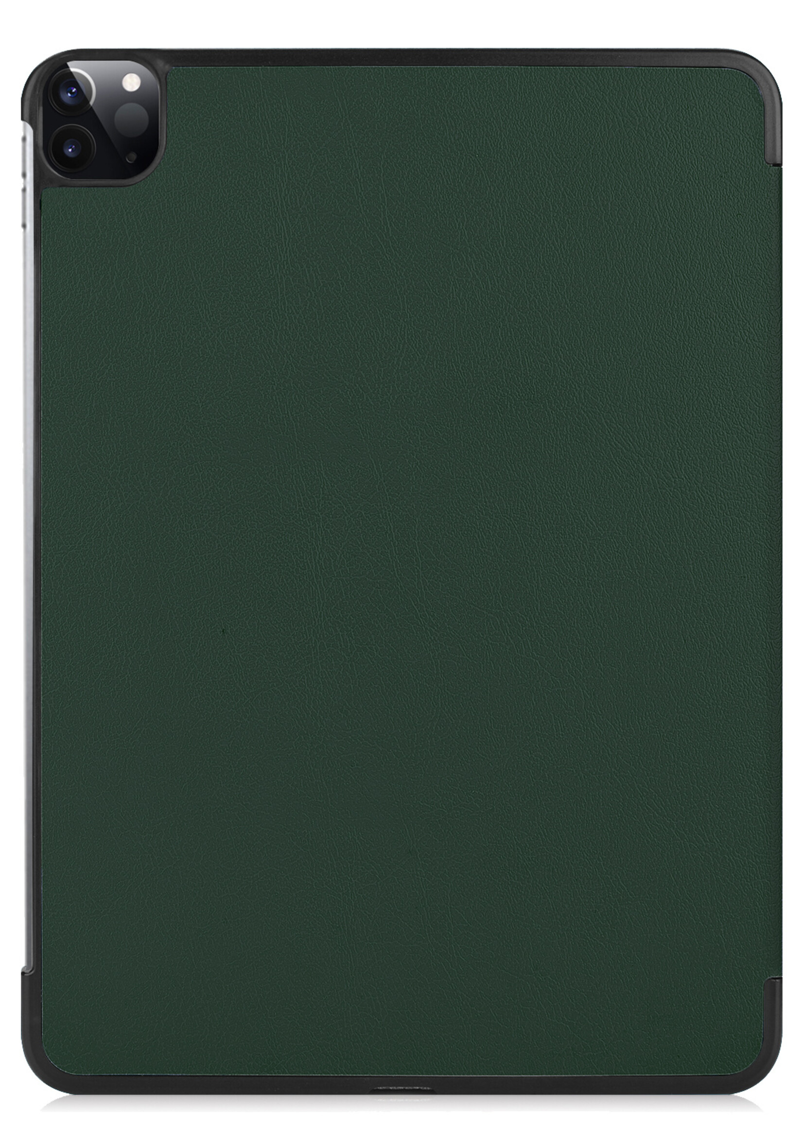 BTH Hoes Geschikt voor iPad Pro 2021 (12,9 inch) Hoes Book Case Hoesje Trifold Cover - Hoesje Geschikt voor iPad Pro 12,9 inch (2021) Hoesje Bookcase - Groen