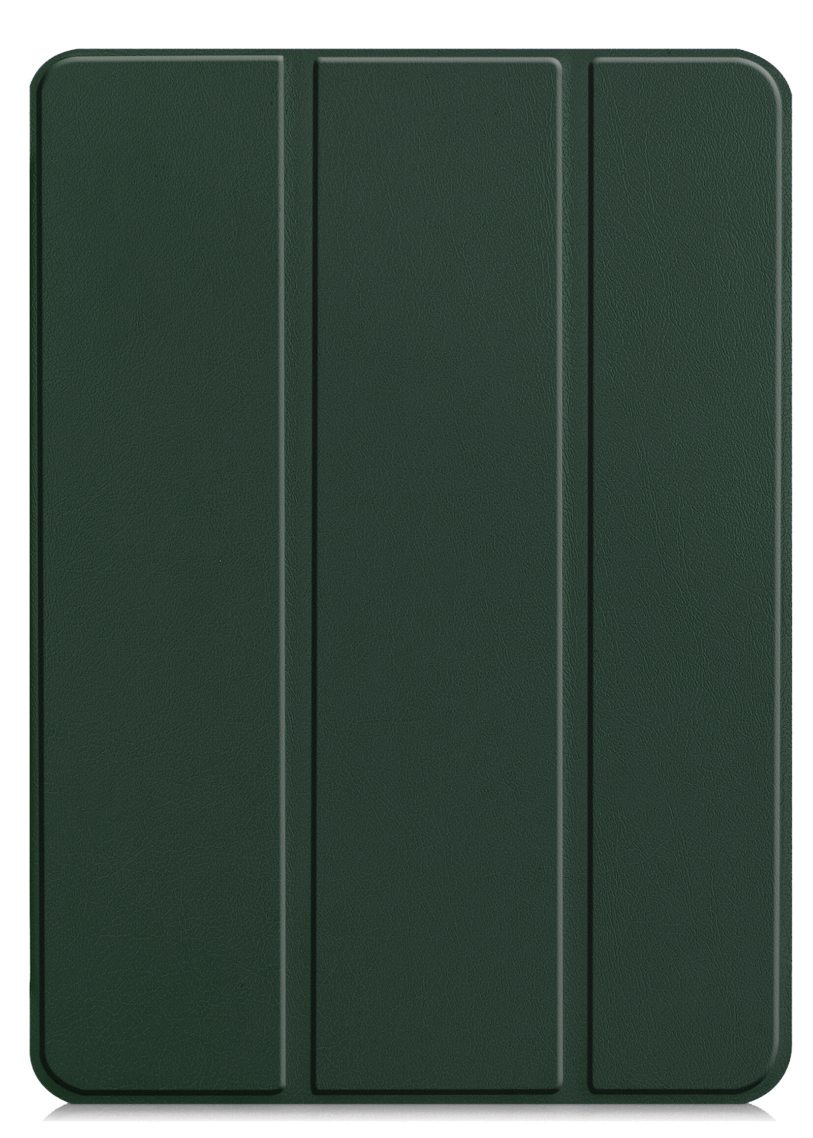 BTH Hoes Geschikt voor iPad Pro 2021 (12,9 inch) Hoes Book Case Hoesje Trifold Cover Met Uitsparing Geschikt voor Apple Pencil - Hoesje Geschikt voor iPad Pro 12,9 inch (2021) Hoesje Bookcase - Groen