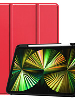 BTH BTH iPad Pro 12.9 inch (2021) Hoesje Bookcase met uitsparing Apple Pencil - Rood
