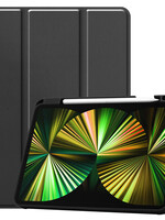 BTH BTH iPad Pro 12.9 inch (2021) Hoesje Bookcase met uitsparing Apple Pencil - Zwart