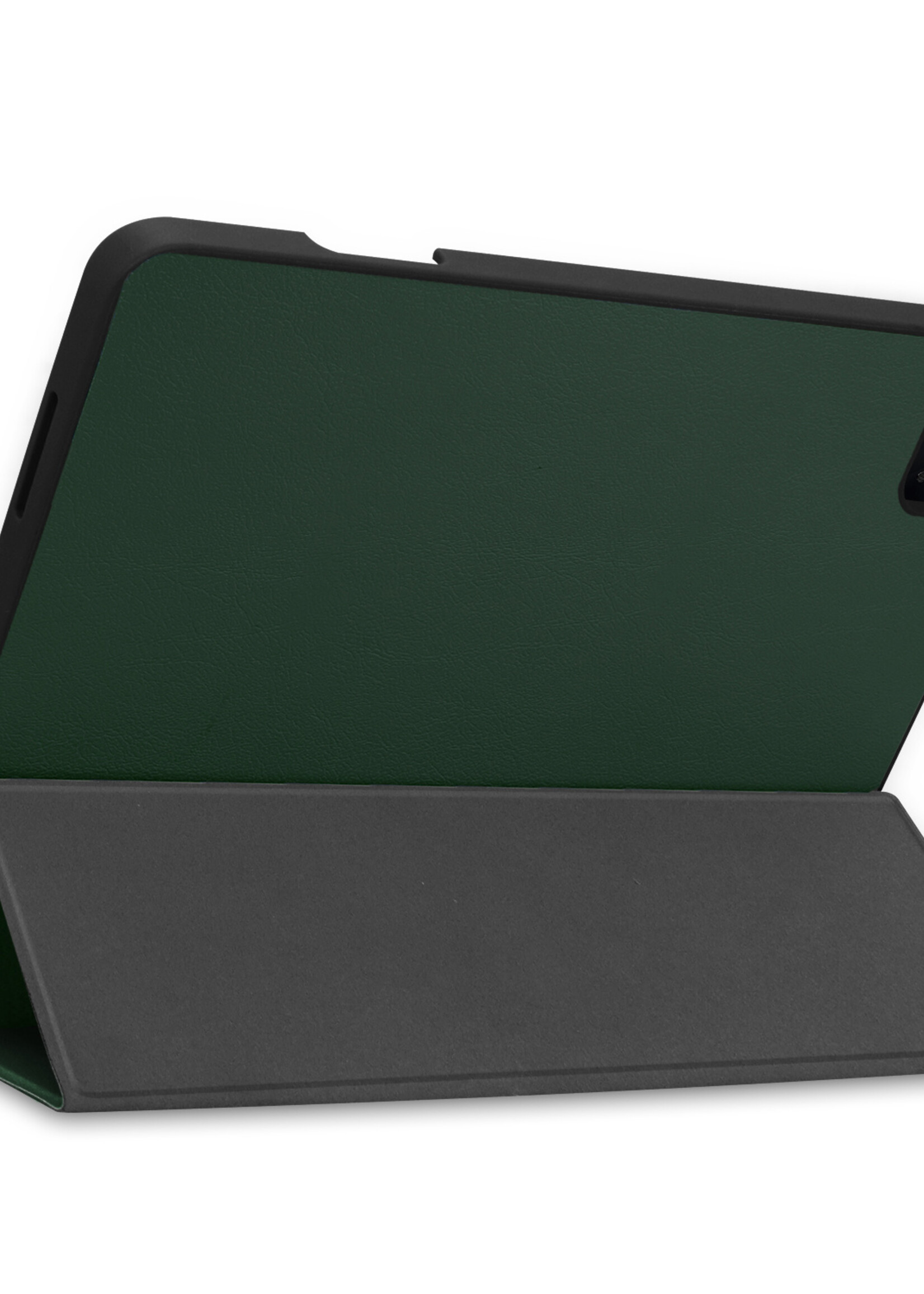 BTH Hoes Geschikt voor iPad Pro 2021 (11 inch) Hoes Book Case Hoesje Trifold Cover Met Uitsparing Geschikt voor Apple Pencil - Hoesje Geschikt voor iPad Pro 11 inch (2021) Hoesje Bookcase - Groen