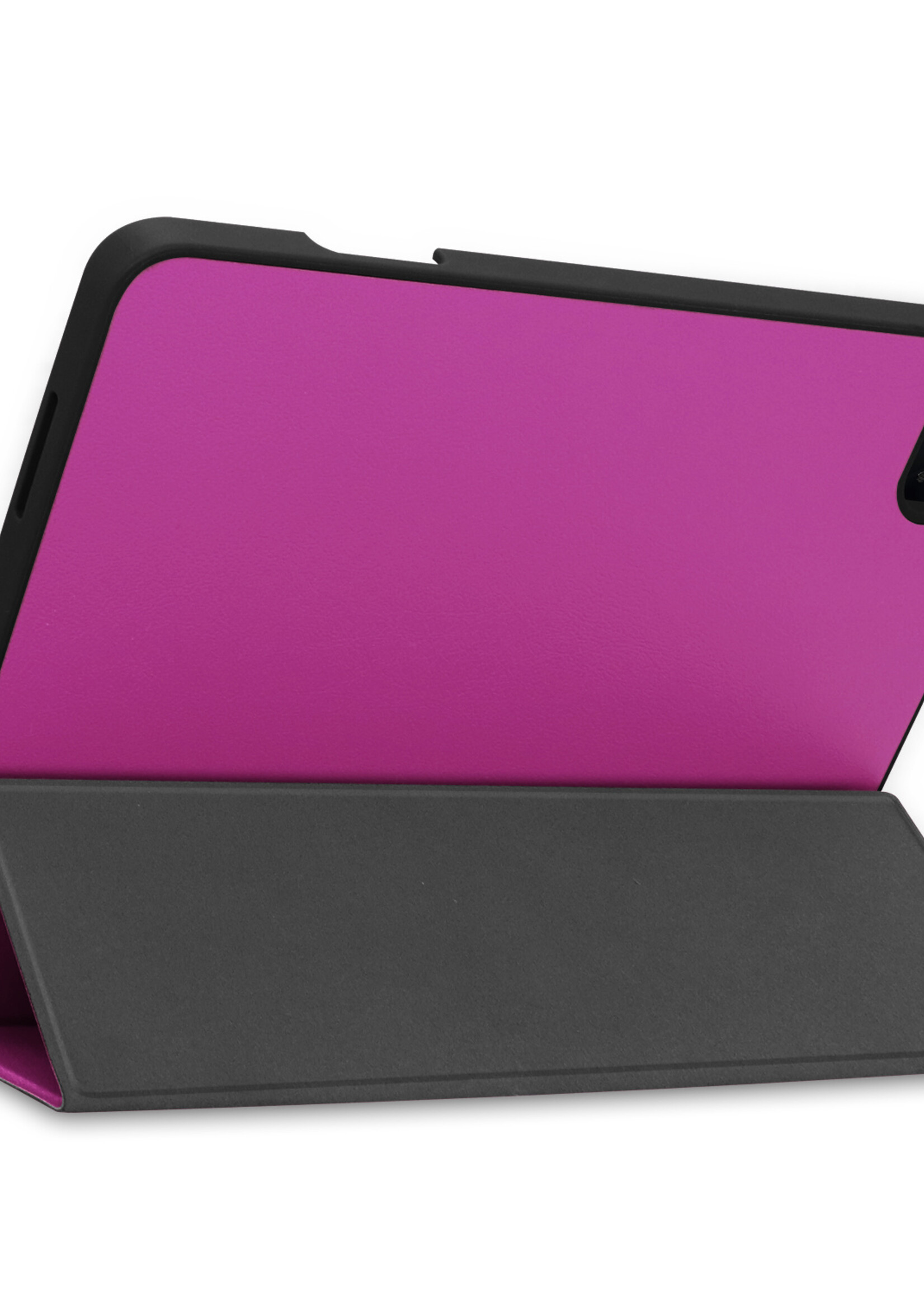 BTH Hoes Geschikt voor iPad Pro 2021 (11 inch) Hoes Book Case Hoesje Trifold Cover Met Uitsparing Geschikt voor Apple Pencil - Hoesje Geschikt voor iPad Pro 11 inch (2021) Hoesje Bookcase - Paars