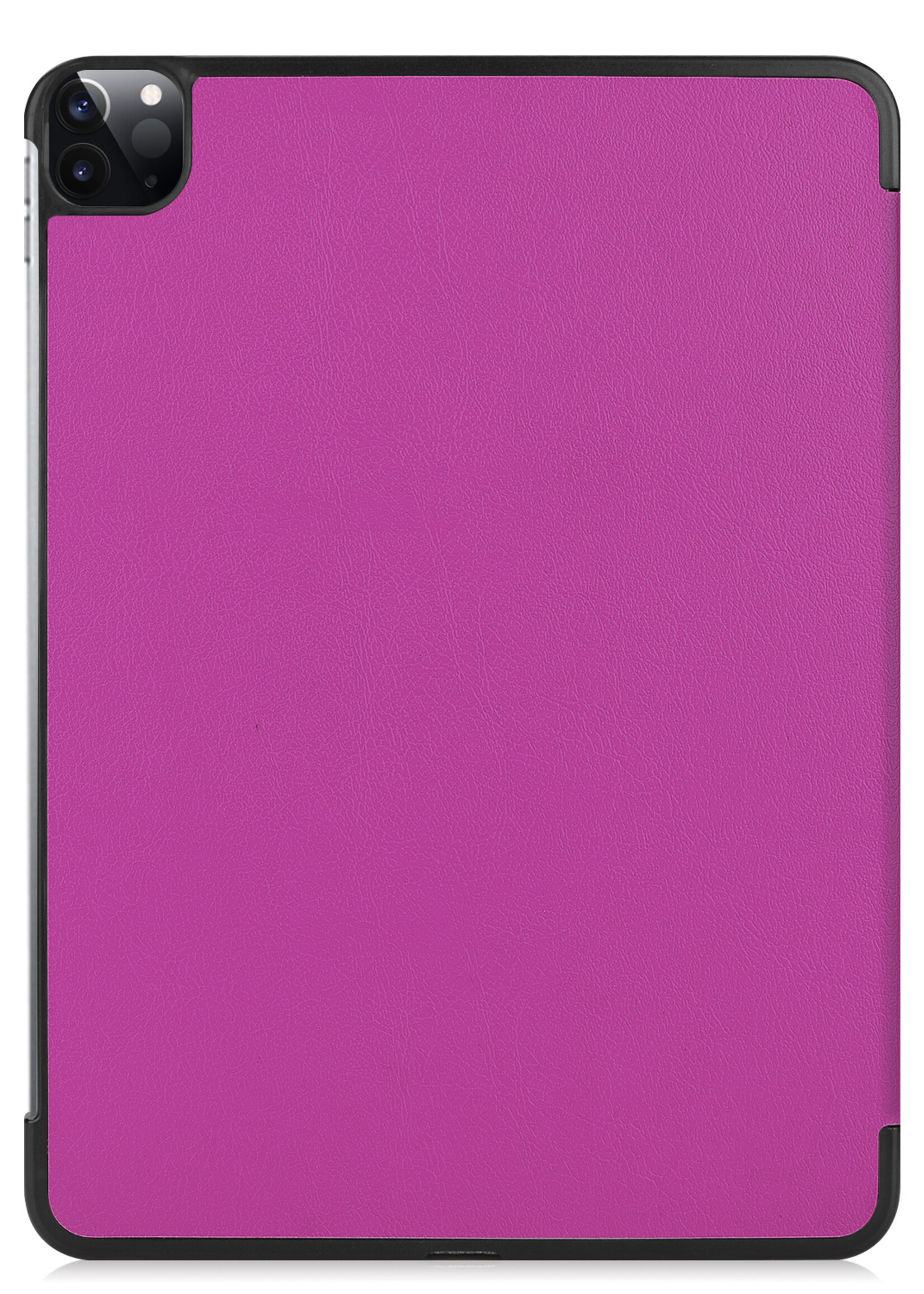 BTH Hoes Geschikt voor iPad Pro 2021 (11 inch) Hoes Book Case Hoesje Trifold Cover Met Uitsparing Geschikt voor Apple Pencil - Hoesje Geschikt voor iPad Pro 11 inch (2021) Hoesje Bookcase - Paars
