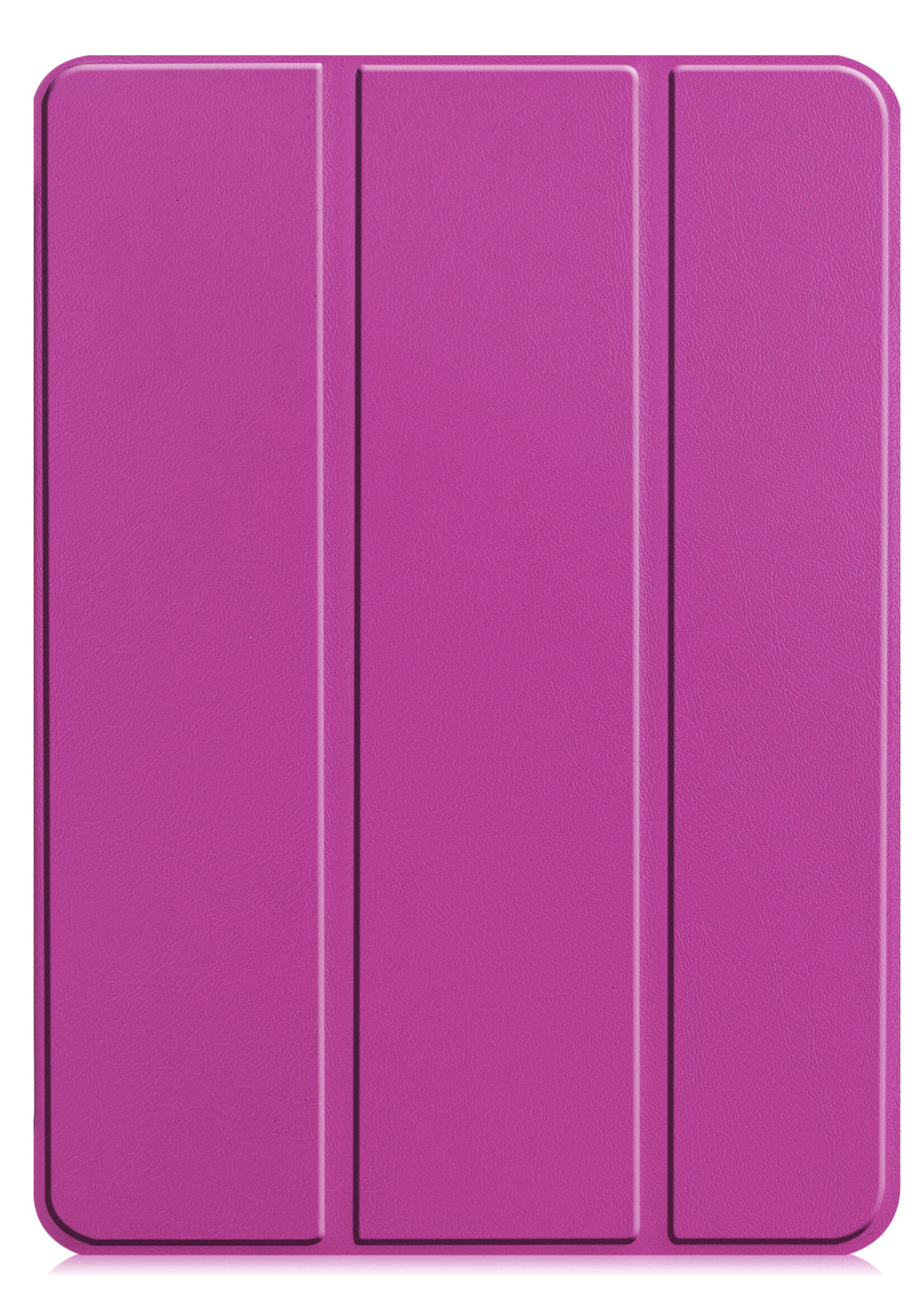 BTH Hoes Geschikt voor iPad Pro 2021 (11 inch) Hoes Book Case Hoesje Trifold Cover Met Uitsparing Geschikt voor Apple Pencil - Hoesje Geschikt voor iPad Pro 11 inch (2021) Hoesje Bookcase - Paars