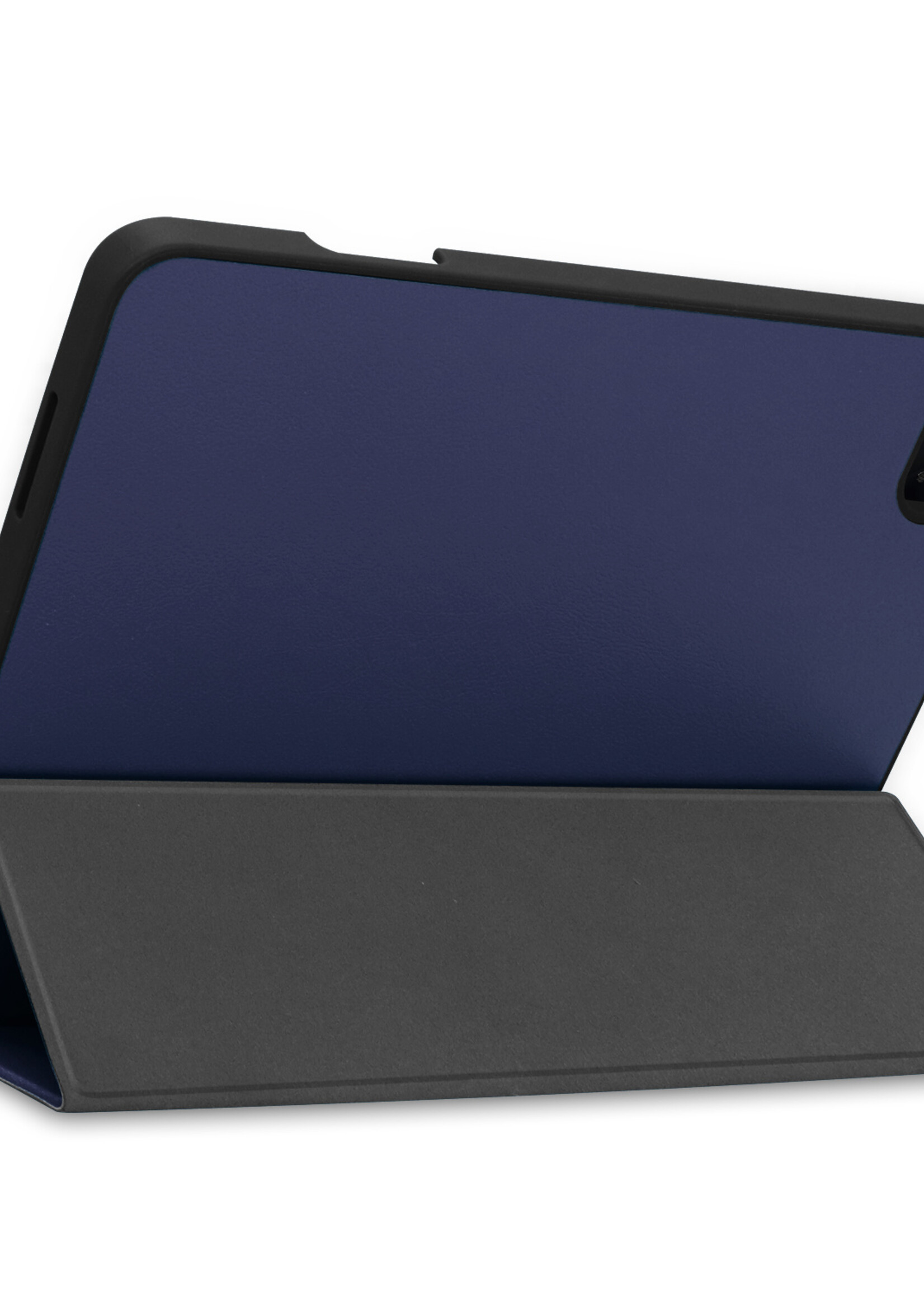 BTH Hoes Geschikt voor iPad Pro 2021 (11 inch) Hoes Book Case Hoesje Trifold Cover Met Uitsparing Geschikt voor Apple Pencil - Hoesje Geschikt voor iPad Pro 11 inch (2021) Hoesje Bookcase - Blauw