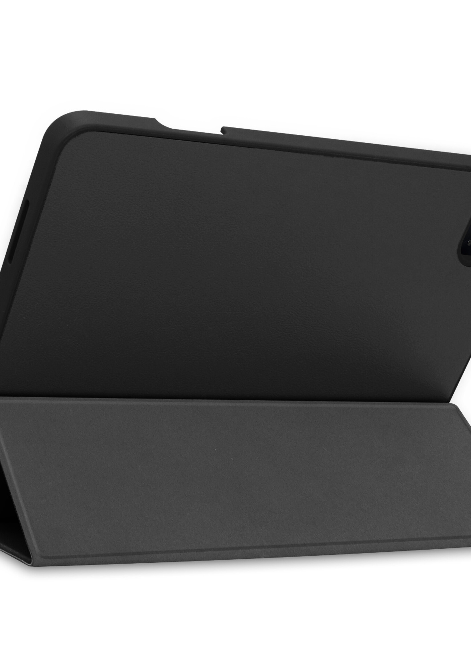 BTH Hoes Geschikt voor iPad Pro 2021 (11 inch) Hoes Book Case Hoesje Trifold Cover Met Uitsparing Geschikt voor Apple Pencil - Hoesje Geschikt voor iPad Pro 11 inch (2021) Hoesje Bookcase - Zwart