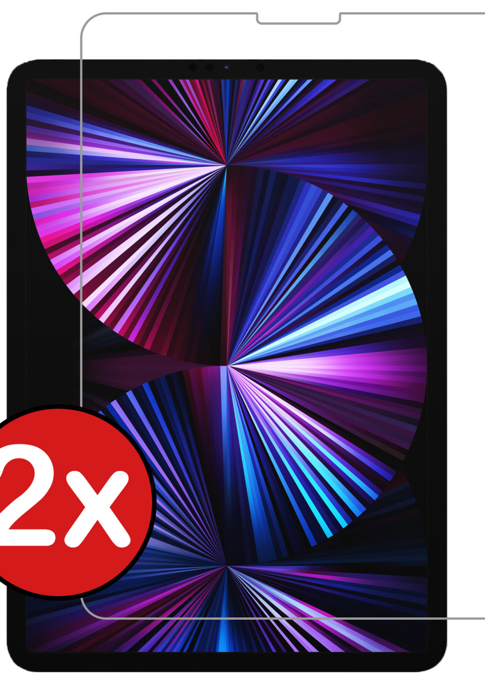 BTH Screenprotector Geschikt voor iPad Pro 2020/2021 (12,9 inch) Screenprotector Tempered Glass Screen Protector Gehard Glas - Screenprotector Geschikt voor iPad Pro 12,9 inch (2020/2021) Screenprotector Glas - 2 PACK