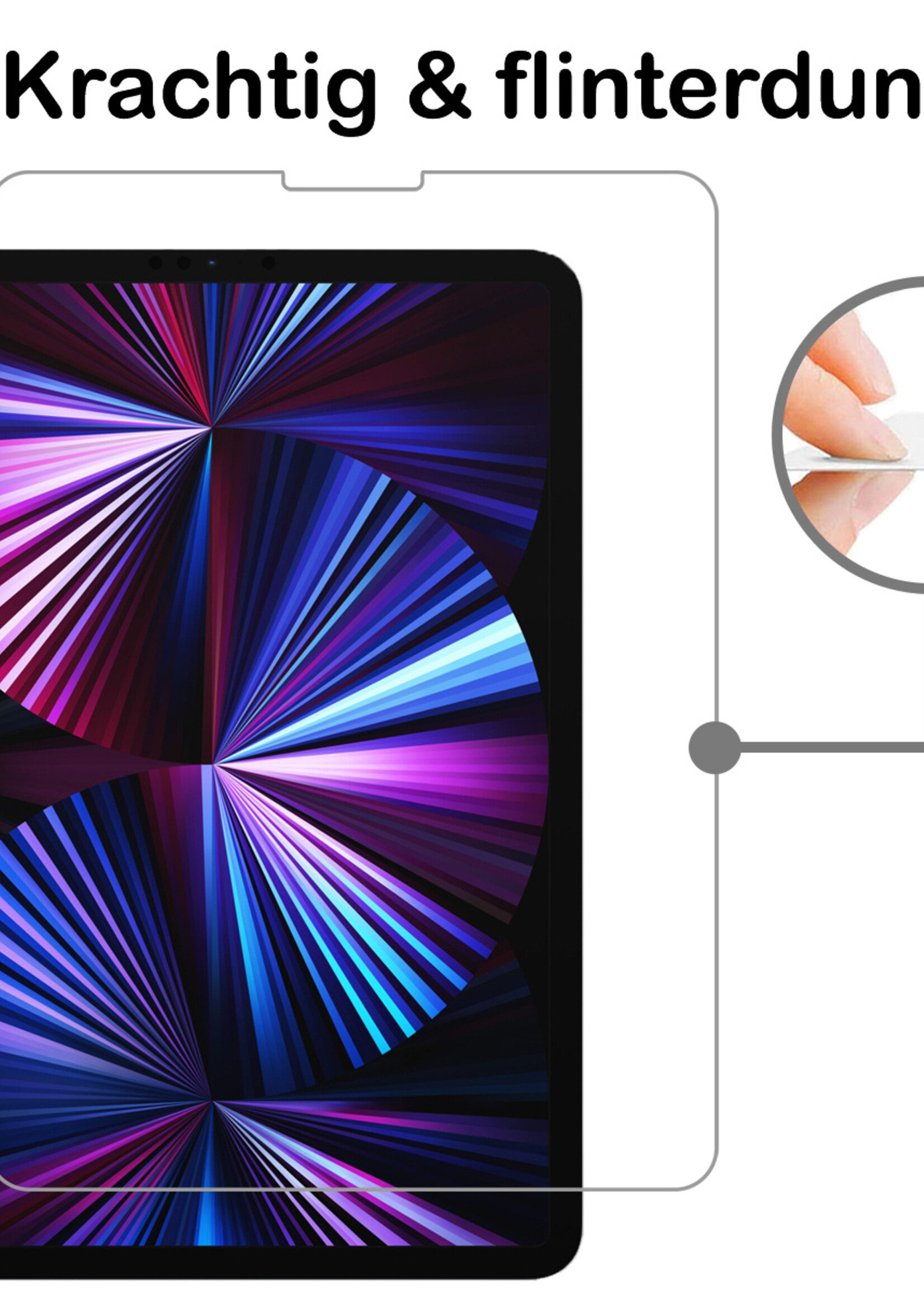 BTH Screenprotector Geschikt voor iPad Pro 2021 (12,9 inch) Screenprotector Tempered Glass Screen Protector Gehard Glas - Screenprotector Geschikt voor iPad Pro 12,9 inch (2021) Screenprotector Glas