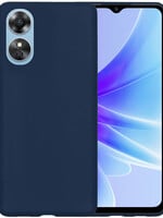 BTH BTH OPPO A17 Hoesje Siliconen - Donkerblauw