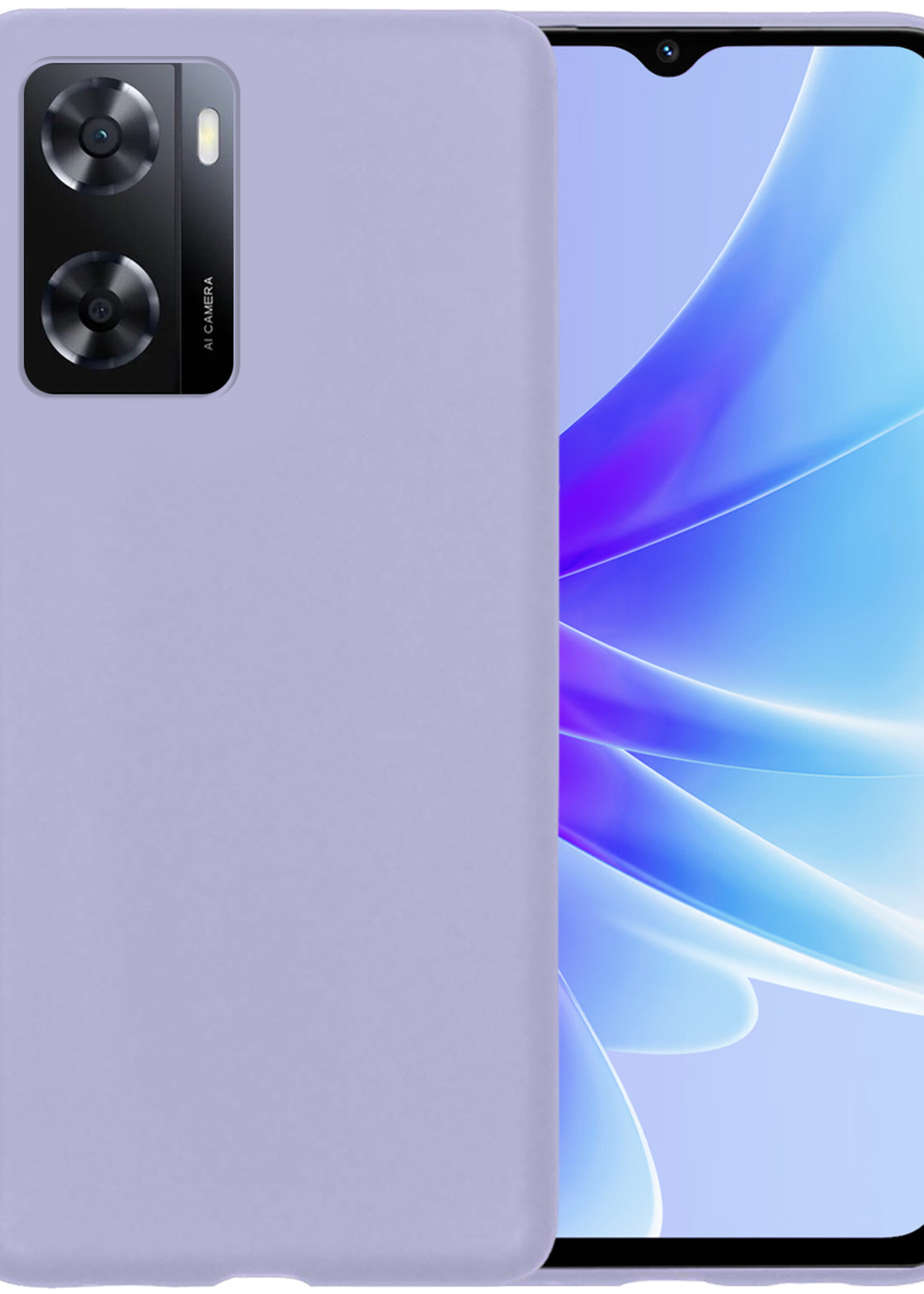 BTH OPPO A57 Hoesje Siliconen Case Cover - OPPO A57 Hoesje Cover Hoes Siliconen - Lila