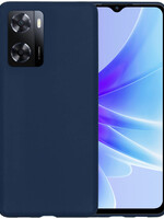 BTH BTH OPPO A57s Hoesje Siliconen - Donkerblauw