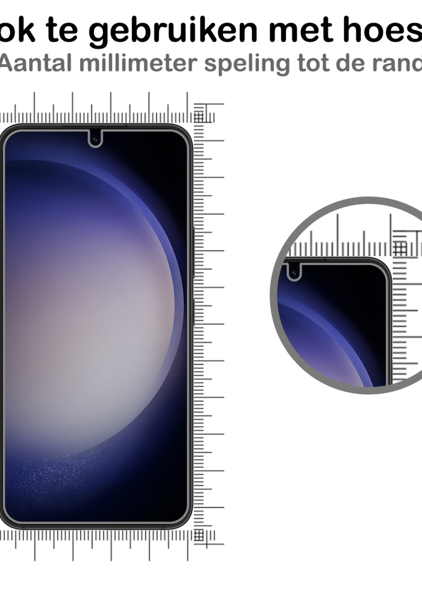 BTH Screenprotector Geschikt voor Samsung S23 Screenprotector Glas Gehard Tempered Glass - Screenprotector Geschikt voor Samsung Galaxy S23 Screen Protector Screen Cover - 3 PACK