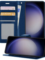 BTH BTH Samsung Galaxy S23 Hoesje Bookcase - Donkerblauw