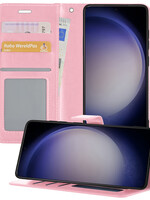 BTH BTH Samsung Galaxy S23 Hoesje Bookcase - Lichtroze