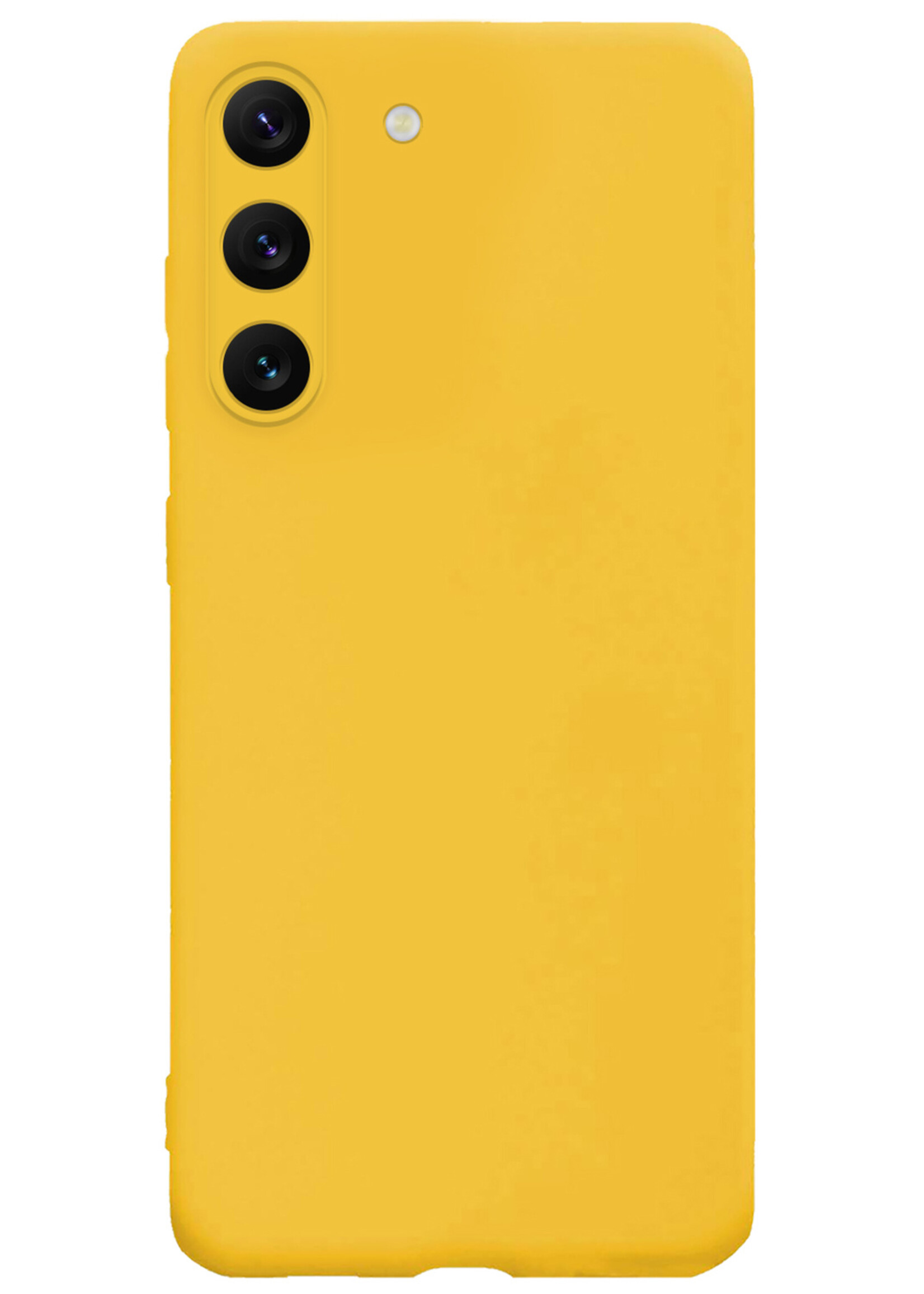 BTH Samsung S23 Hoesje Siliconen Case Cover - Samsung Galaxy S23 Hoesje Cover Hoes Siliconen - Geel
