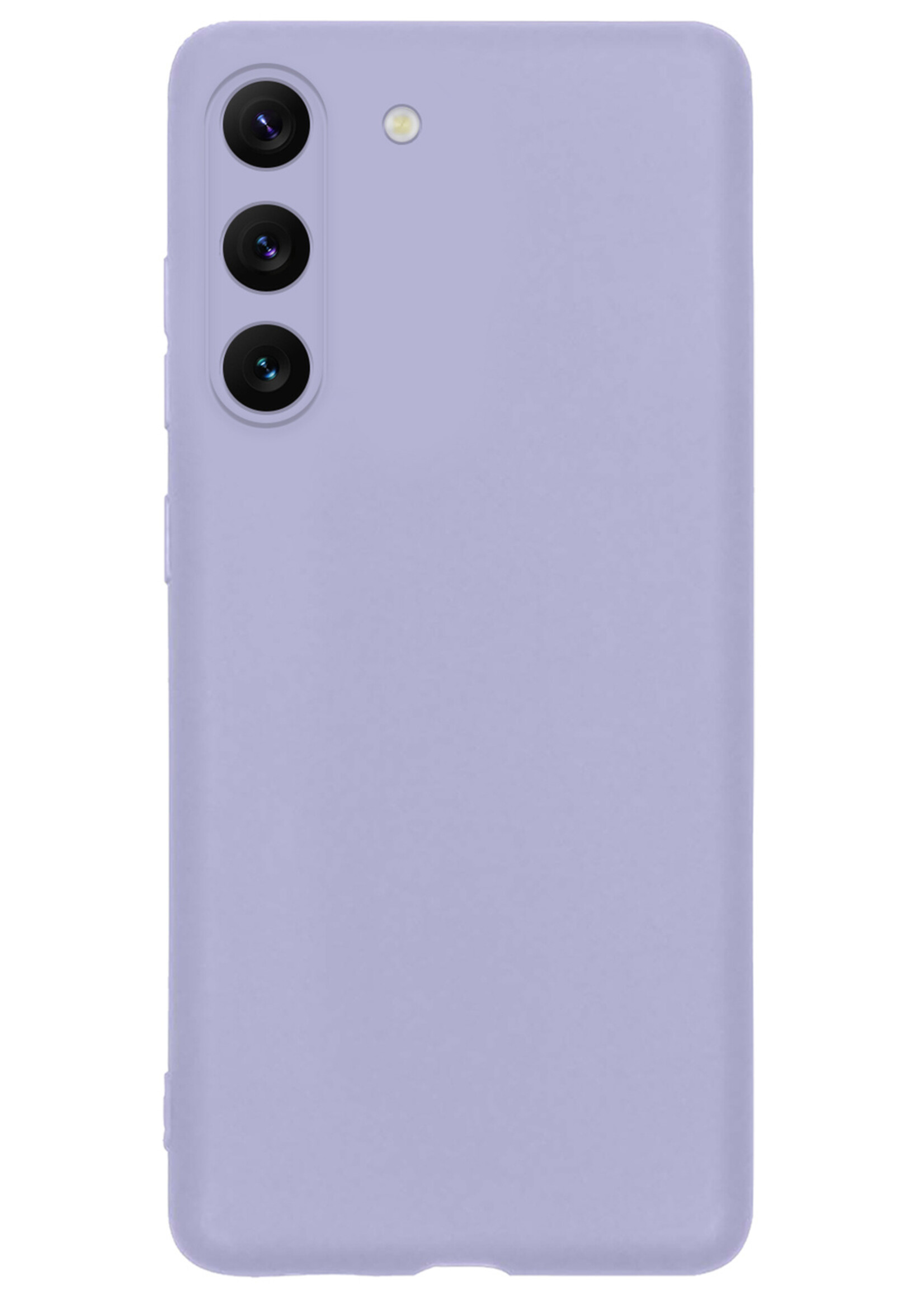 BTH Samsung S23 Hoesje Siliconen Case Cover - Samsung Galaxy S23 Hoesje Cover Hoes Siliconen - Lila