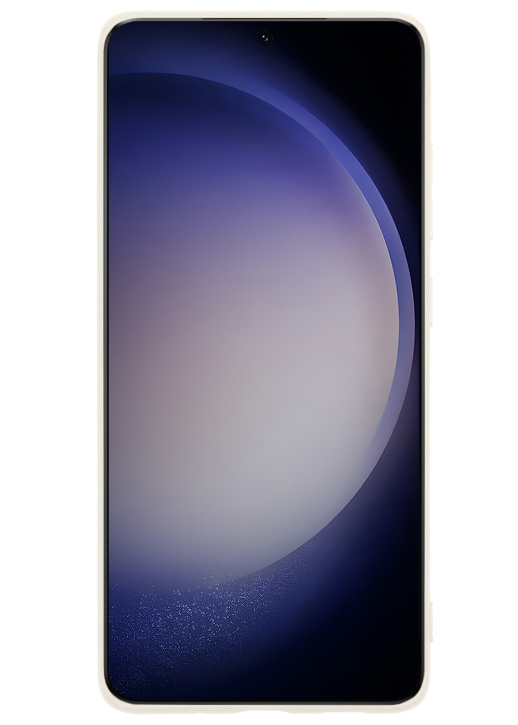 BTH Samsung S23 Hoesje Siliconen Case Cover - Samsung Galaxy S23 Hoesje Cover Hoes Siliconen - Wit