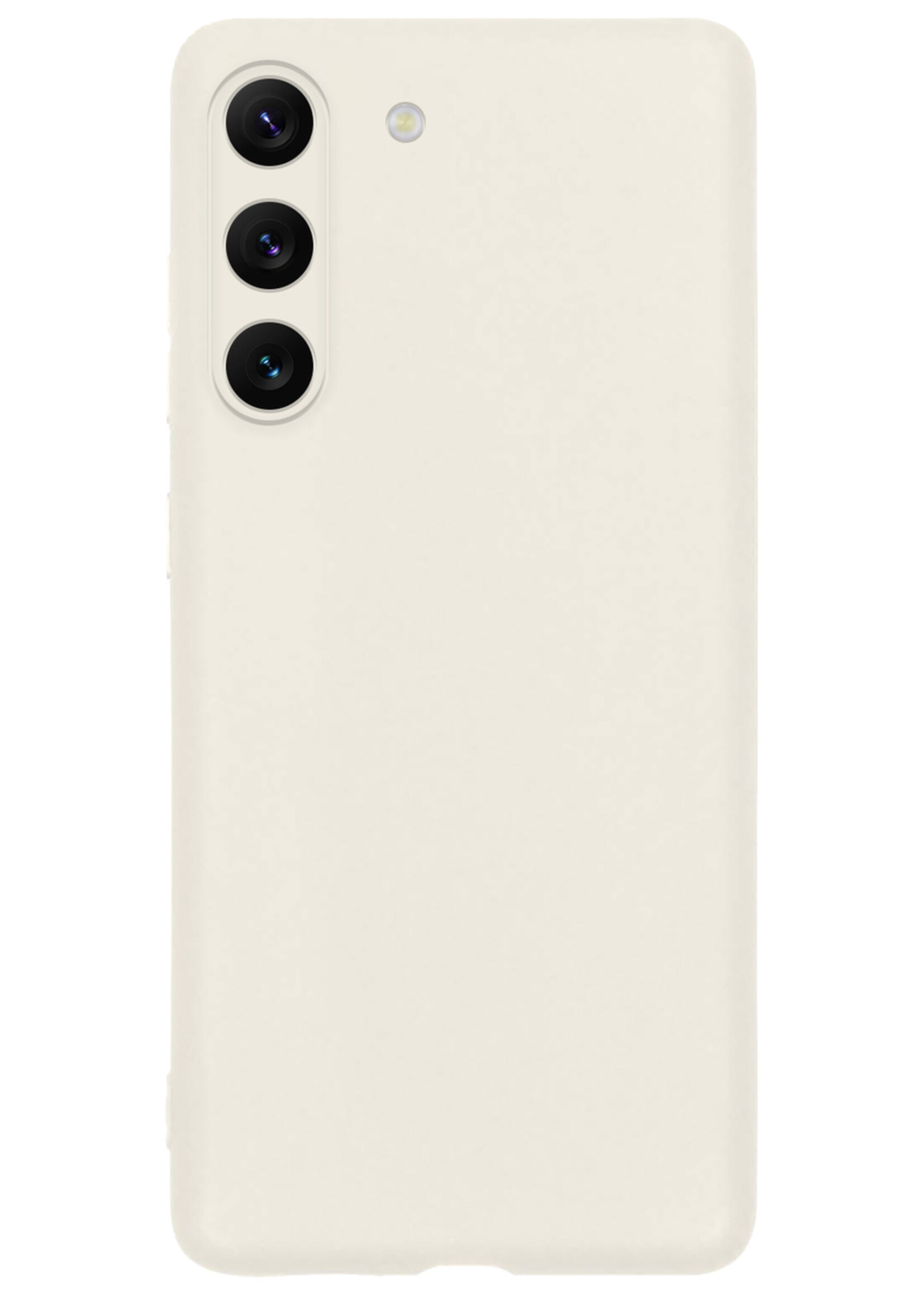 BTH Samsung S23 Hoesje Siliconen Case Cover - Samsung Galaxy S23 Hoesje Cover Hoes Siliconen - Wit