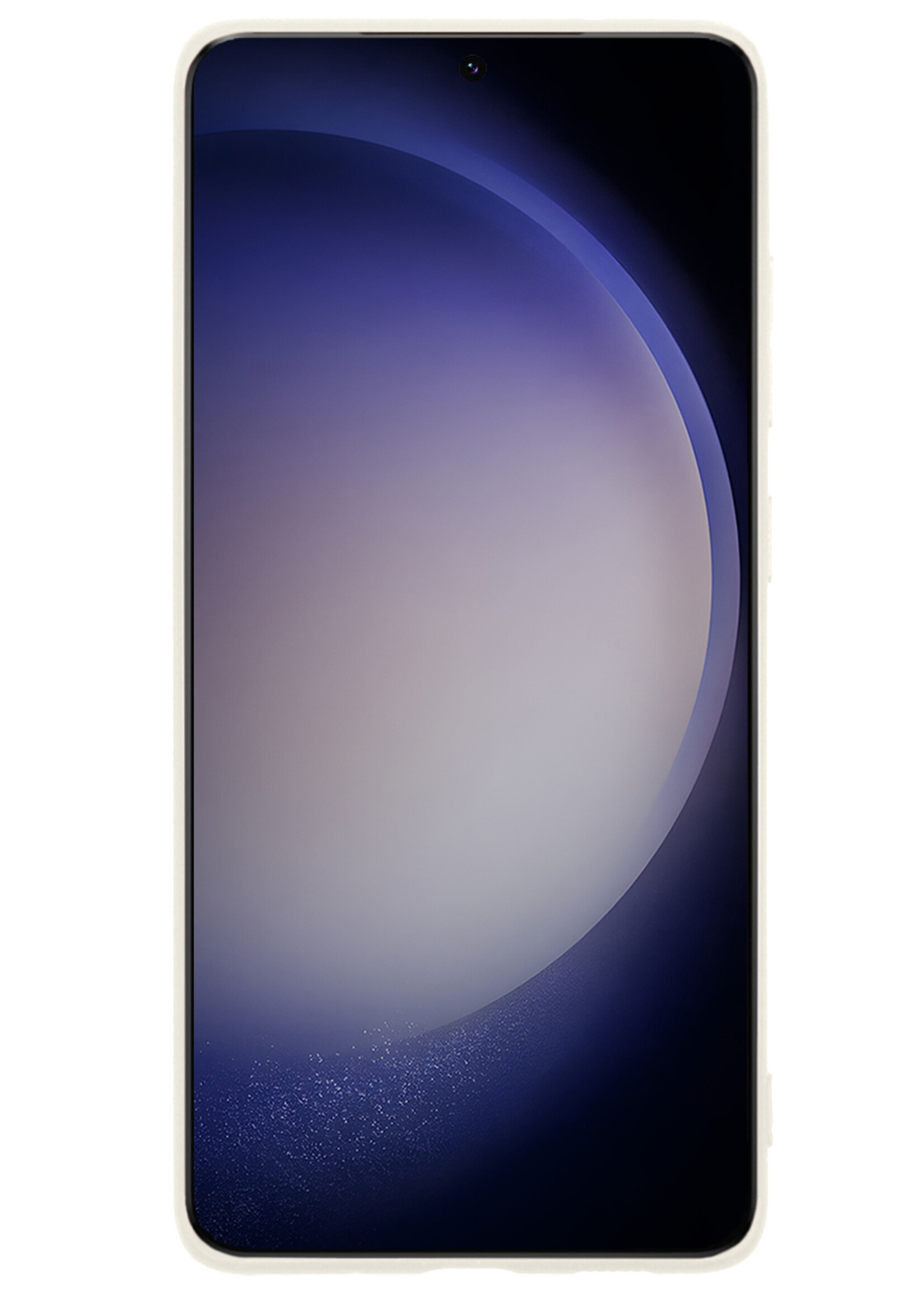 BTH Hoesje Geschikt voor Samsung S23 Hoesje Siliconen Case Hoes - Hoes Geschikt voor Samsung Galaxy S23 Hoes Cover Case - Wit - 2 PACK
