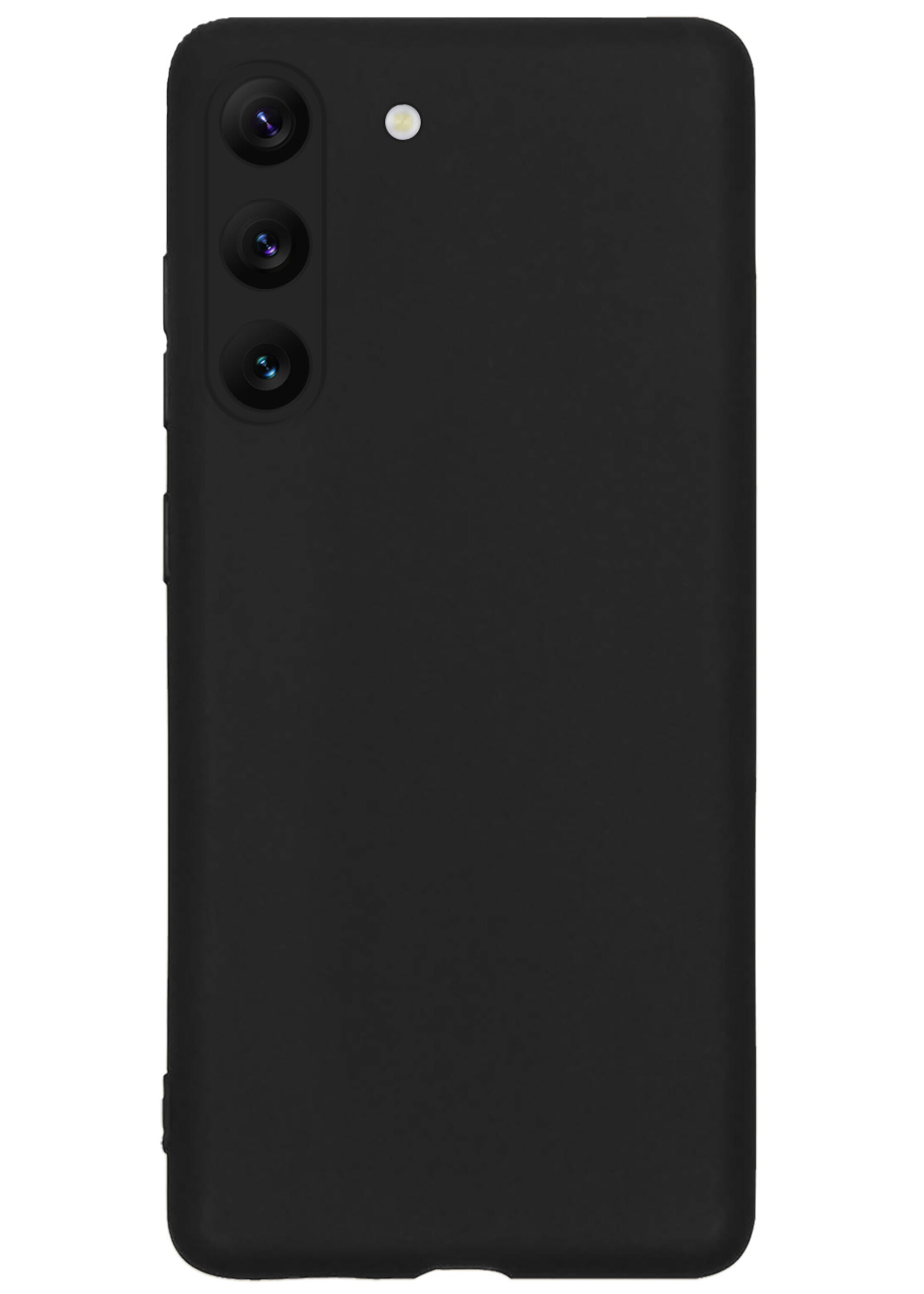 BTH Hoesje Geschikt voor Samsung S23 Hoesje Siliconen Case Hoes - Hoes Geschikt voor Samsung Galaxy S23 Hoes Cover Case - Zwart - 2 PACK
