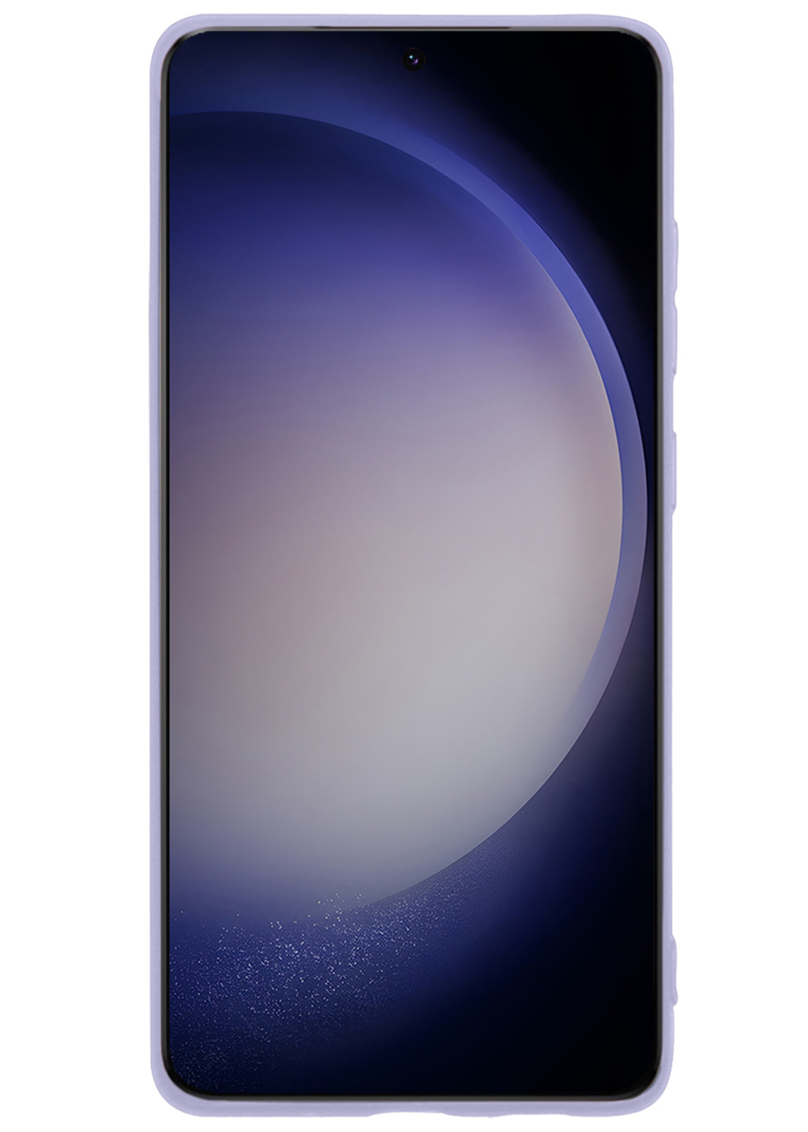 BTH Samsung S23 Ultra Hoesje Siliconen Case Cover - Samsung Galaxy S23 Ultra Hoesje Cover Hoes Siliconen - Lila