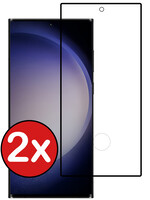 BTH BTH Samsung Galaxy S23 Ultra Screenprotector Glas Full Cover - 2 PACK