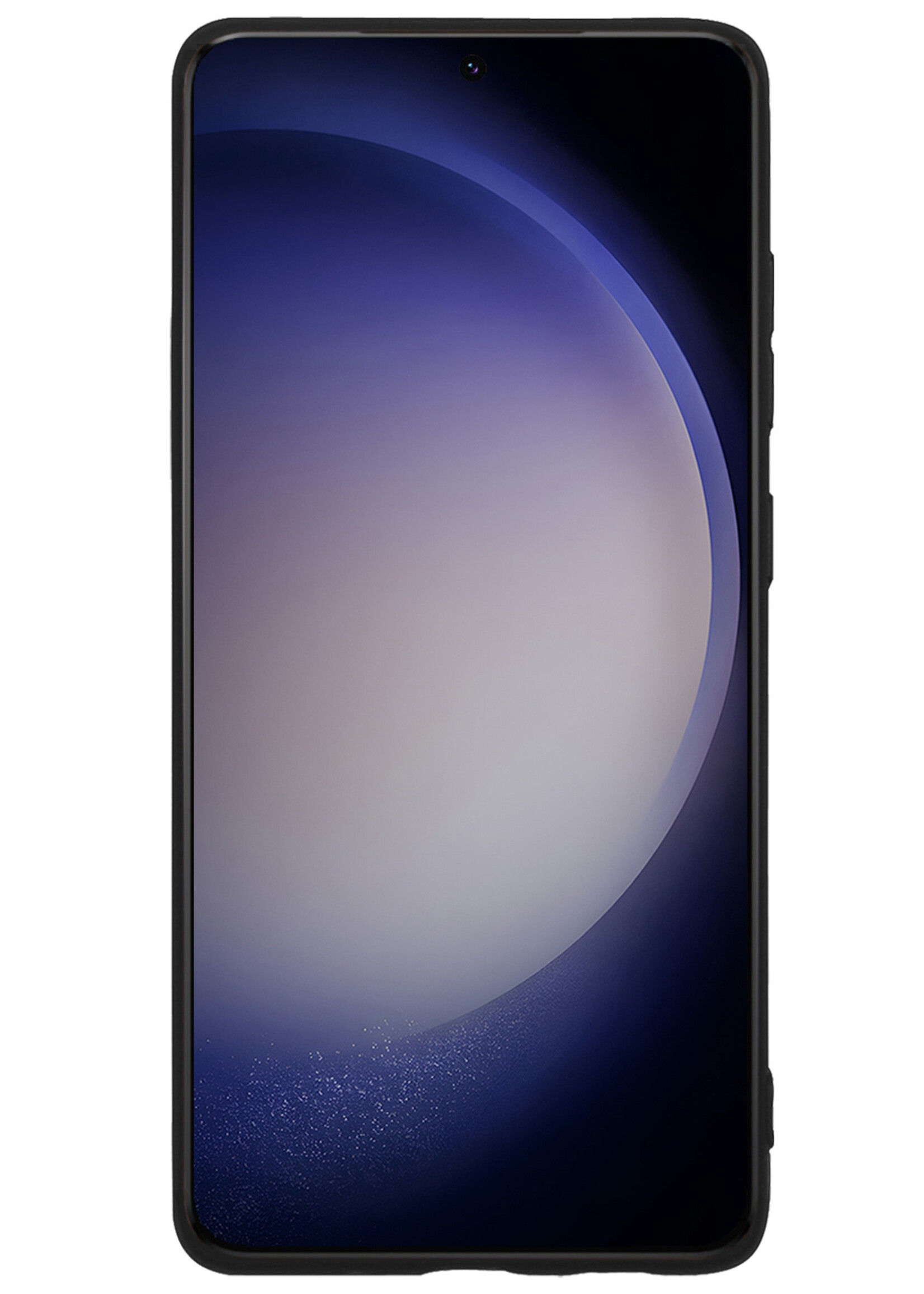 BTH Hoesje Geschikt voor Samsung S23 Ultra Hoesje Siliconen Case Hoes - Hoes Geschikt voor Samsung Galaxy S23 Ultra Hoes Cover Case - Zwart - 2 PACK