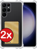 BTH BTH Samsung Galaxy S23 Ultra Hoesje Pashouder - 2 PACK