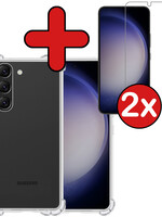 BTH BTH Samsung Galaxy S23 Hoesje Shockproof Met 2x Screenprotector