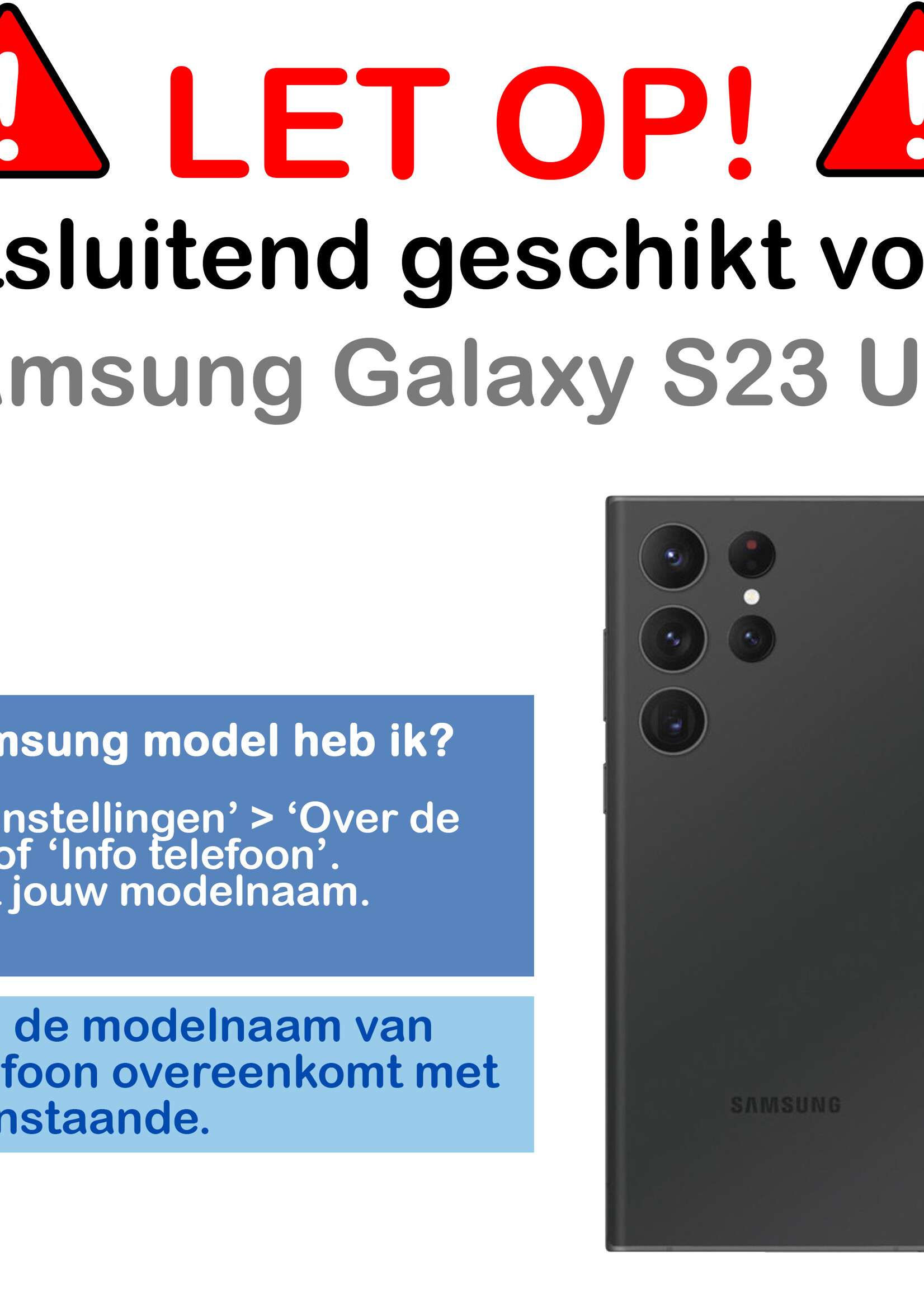 BTH Hoesje Geschikt voor Samsung S23 Ultra Hoesje Met Pasjeshouder Siliconen Case Met Kaarthouder Met Screenprotector - Hoes Geschikt voor Samsung Galaxy S23 Ultra Hoesje Shock Proof Case - Transparant