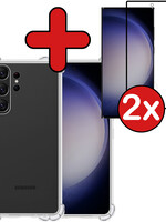 BTH BTH Samsung Galaxy S23 Ultra Hoesje Shockproof Met 2x Screenprotector