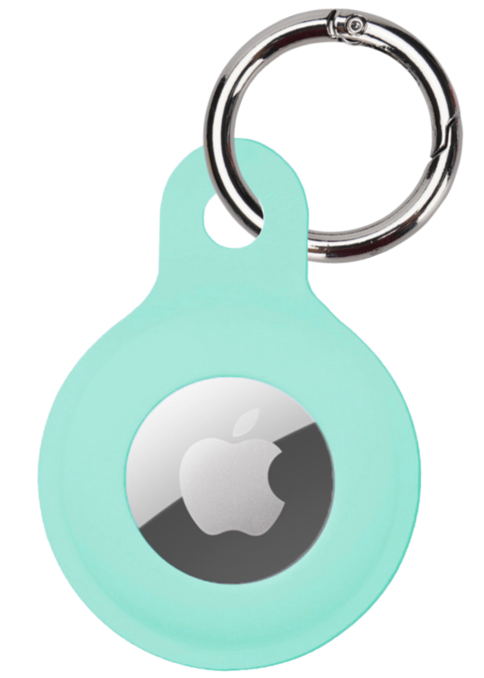 BTH AirTag Sleutelhanger AirTag Hoesje Siliconen Hanger - AirTag Hanger Sleutelhanger Hoesje - Turquoise
