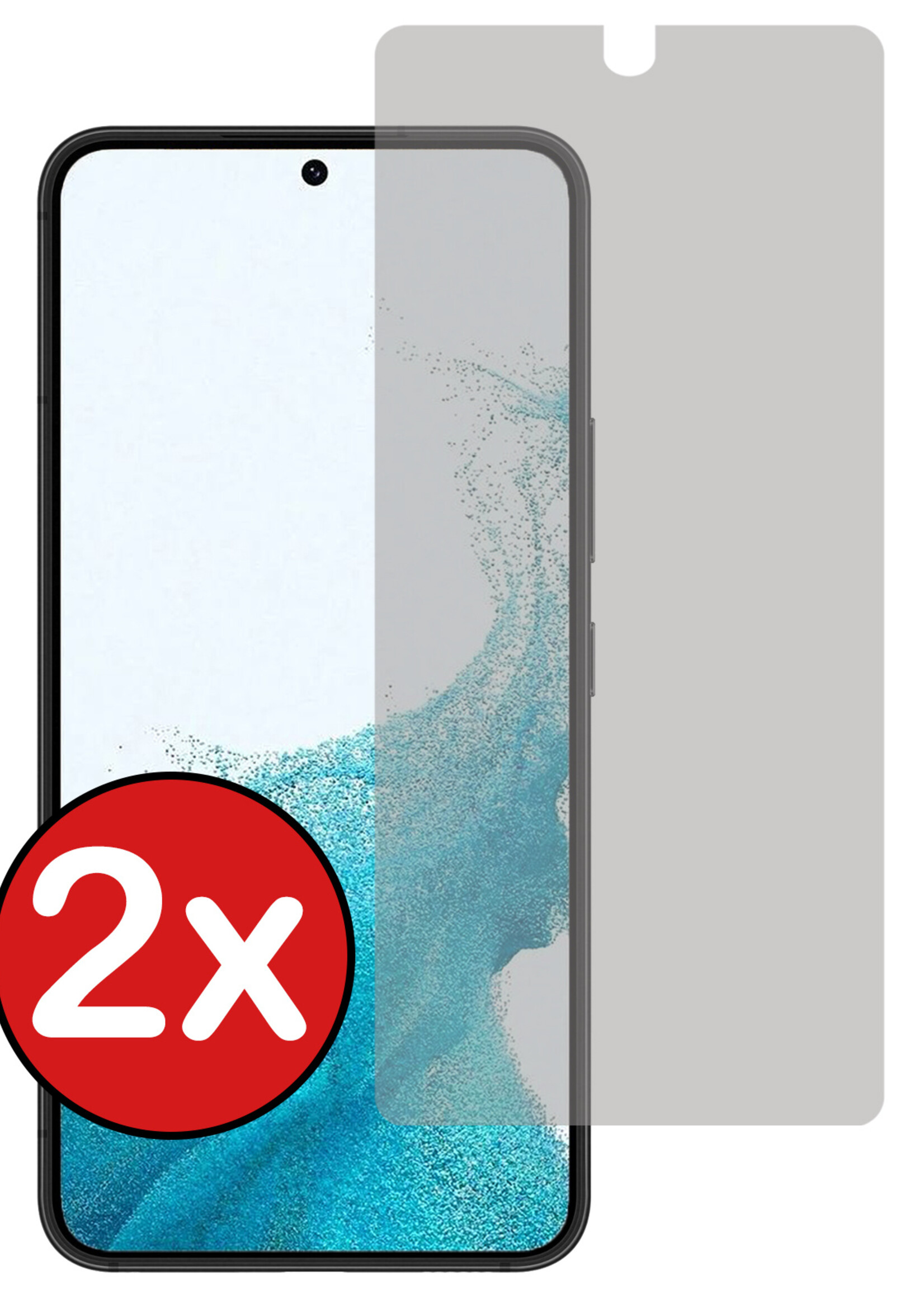 BTH Screenprotector Geschikt voor Samsung S22 Screenprotector Privacy Glas Gehard Full Cover - Screenprotector Geschikt voor Samsung Galaxy S22 Screenprotector Privacy Tempered Glass - 2 PACK