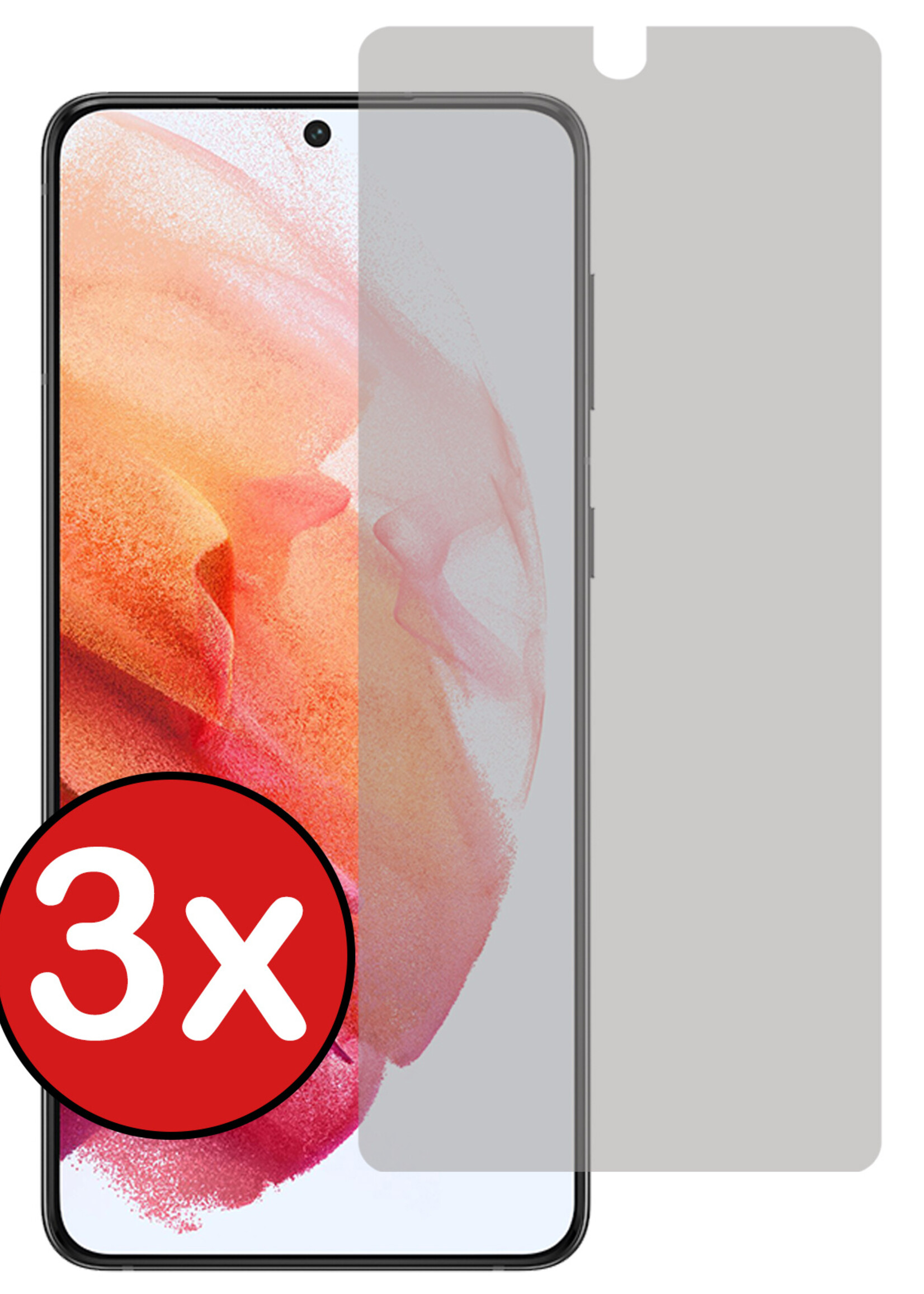 BTH Screenprotector Geschikt voor Samsung S21 Plus Screenprotector Privacy Glas Gehard Full Cover - Screenprotector Geschikt voor Samsung Galaxy S21 Plus Screenprotector Privacy Tempered Glass - 3 PACK