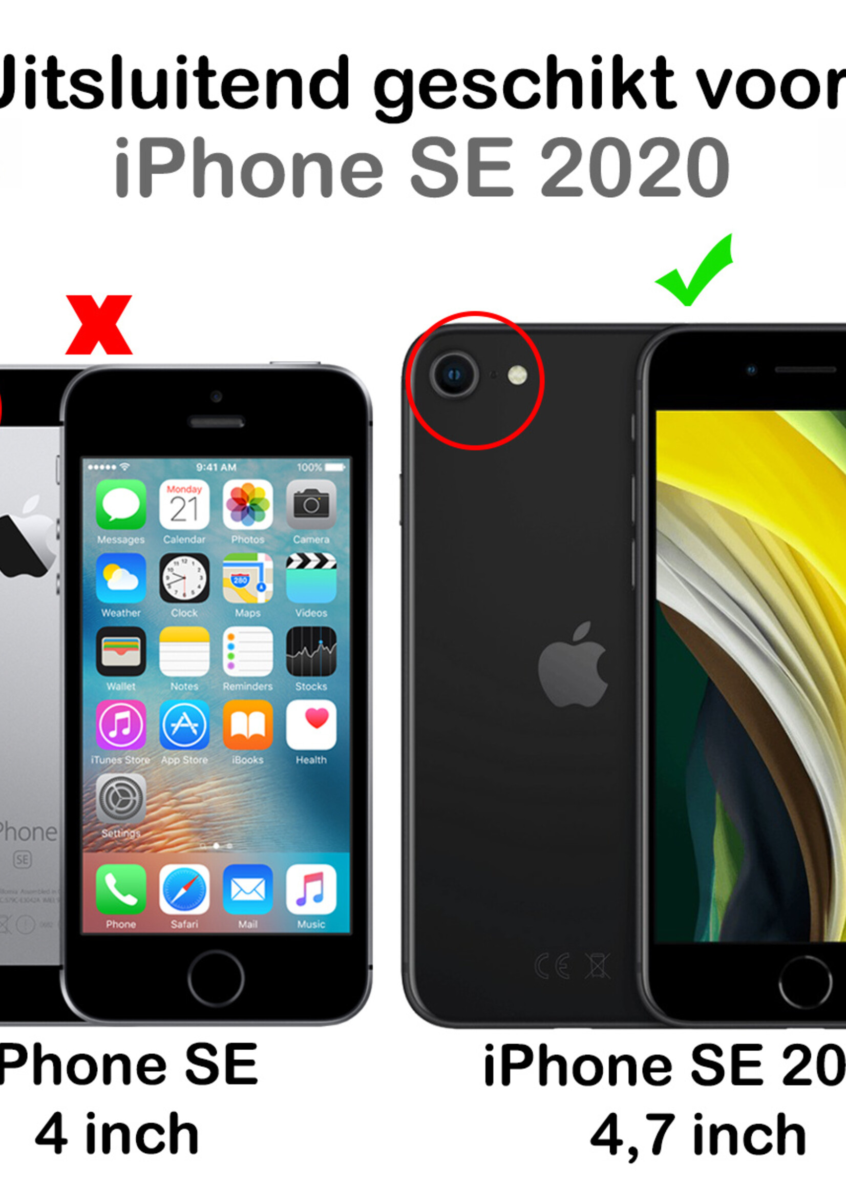 BTH Geschikt voor iPhone SE 2020 Screenprotector Privacy Glas Gehard Full Cover - Geschikt voor iPhone SE 2020 Screen Protector Privacy Tempered Glass