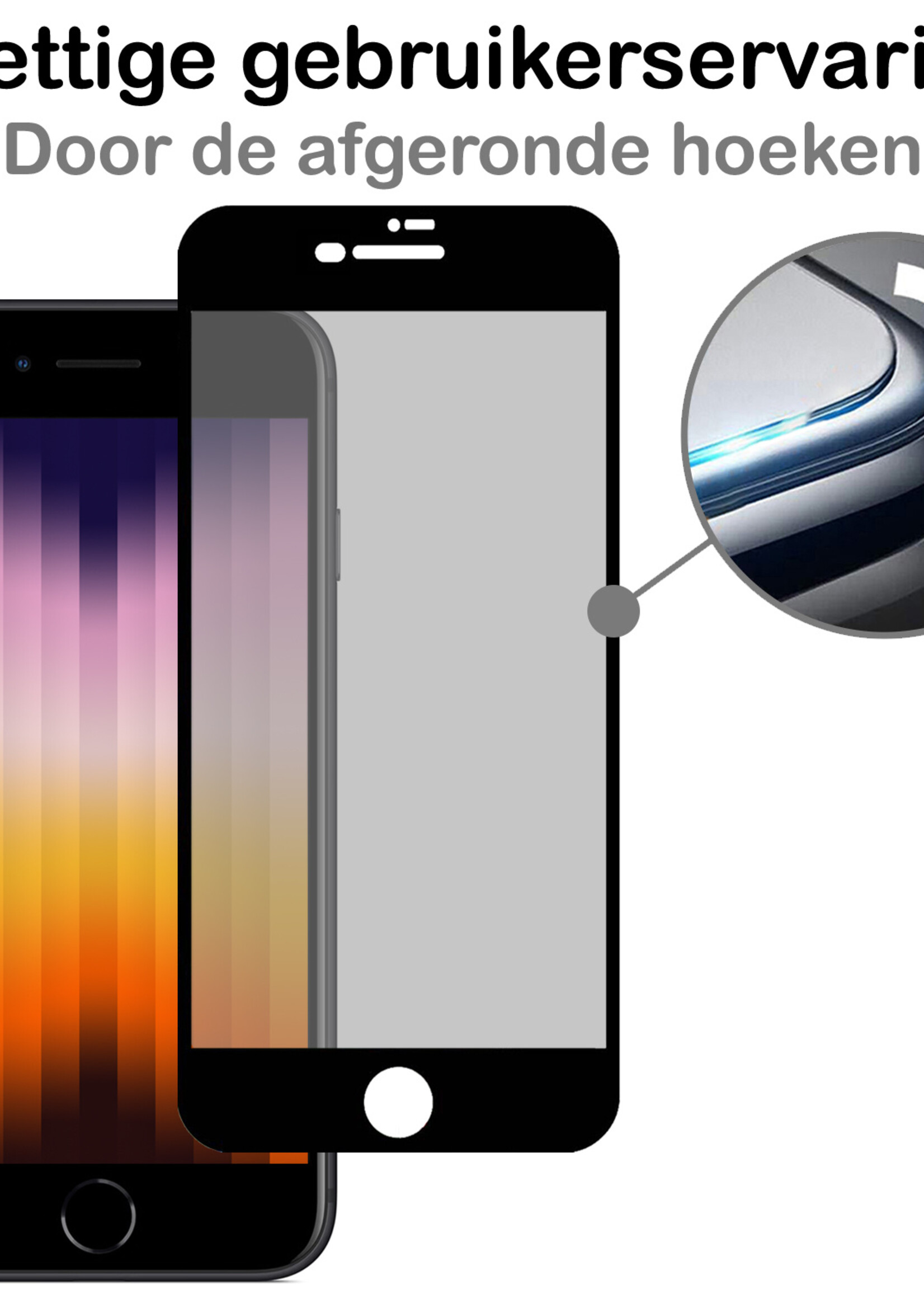 BTH Geschikt voor iPhone SE 2022 Screenprotector Privacy Glas Gehard Full Cover - Geschikt voor iPhone SE 2022 Screen Protector Privacy Tempered Glass